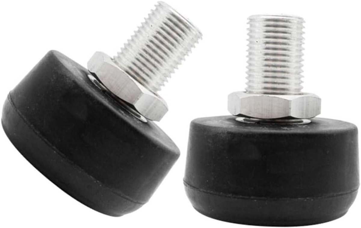 Rolschaats Remmen - Teenblokken Stoppers - Veilig Remmen - Verstelbare Hoogte - 5x4.5x4.5 cm - Zwart