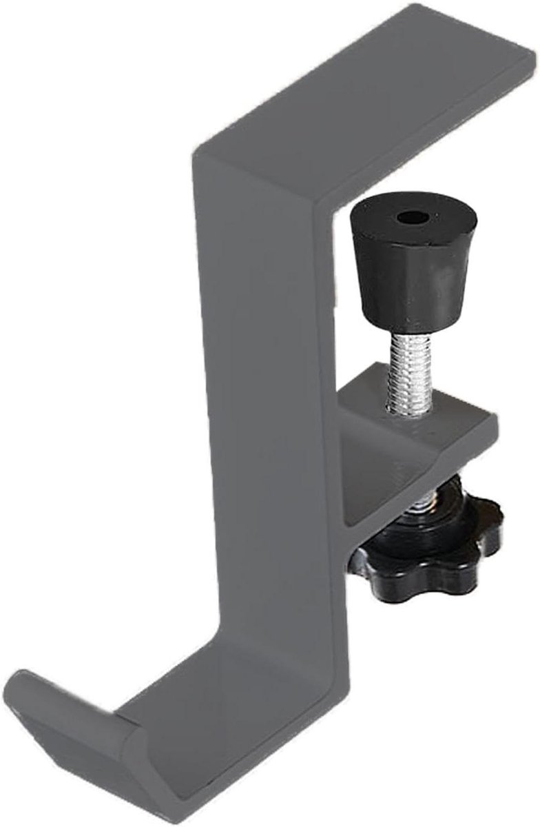 Hoofdtelefoon Hanger - Bureau Haak - Bureau Organisatie - Schroefbevestiging - 9 x 9 x 4 cm - Grijs
