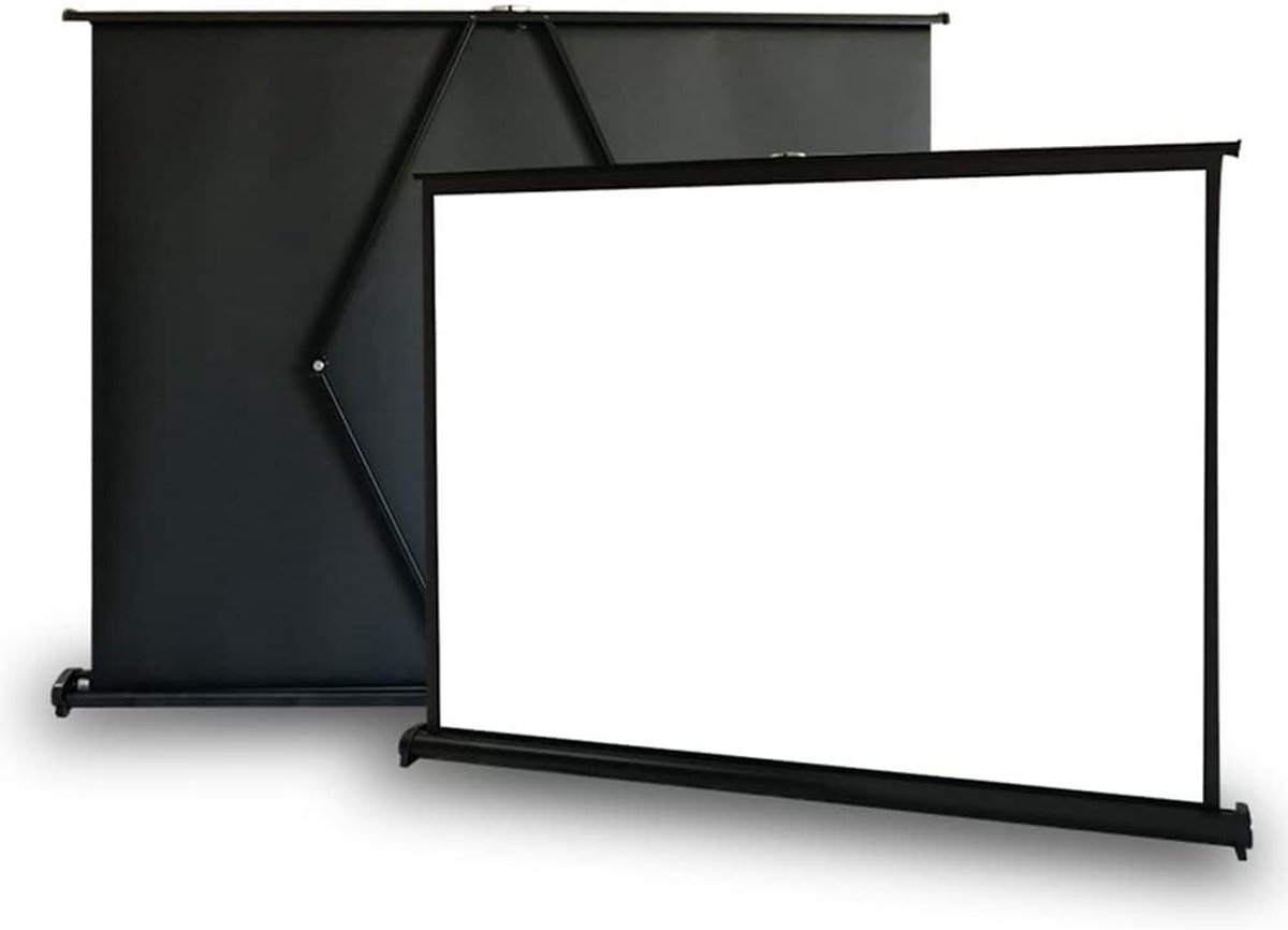Projectiescherm Bureau - Filmscherm Intrekbaar - Thuisbioscoop Ervaring - Kreukvrij Glasvezel - 30 inch 16:9 - Wit