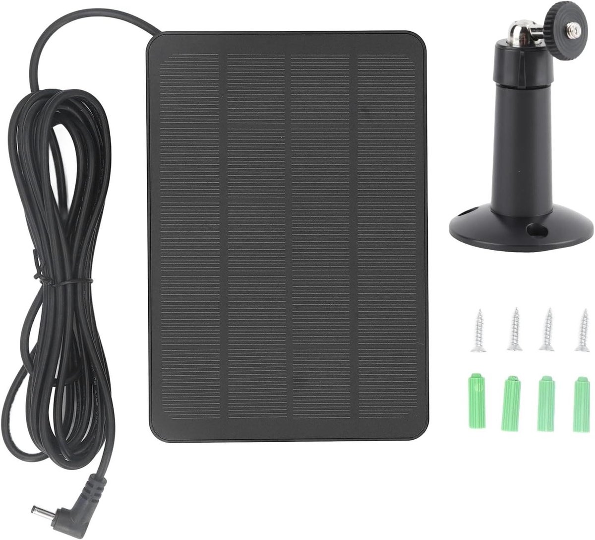 Zonnepaneel Oplader - Energie Oplader - Camera Voeden - IP65 Waterdicht - 10 Watt - Zwart