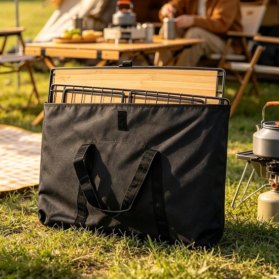 Opbergtas Tafel - Kampeertafel tas - Outdoor opslag - Waterafstotend Oxford - 61x40x5 cm - Zwart — afbeelding 3