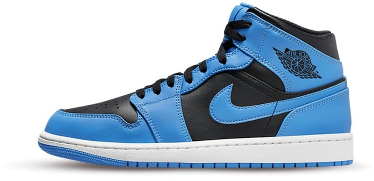 Jordan 1 Mid University Blue Black - Maat 51.5