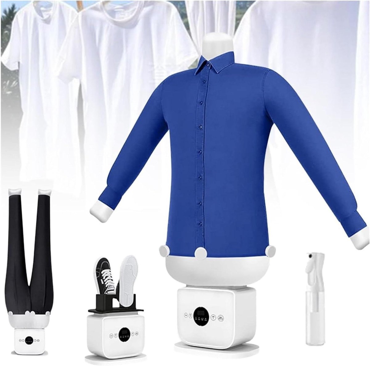 Automatische Strijkmachine - Hete Lucht Droger - Snel Kleding Strijken - Alles-in-één Systeem - 8-10 Minuten - Zwart