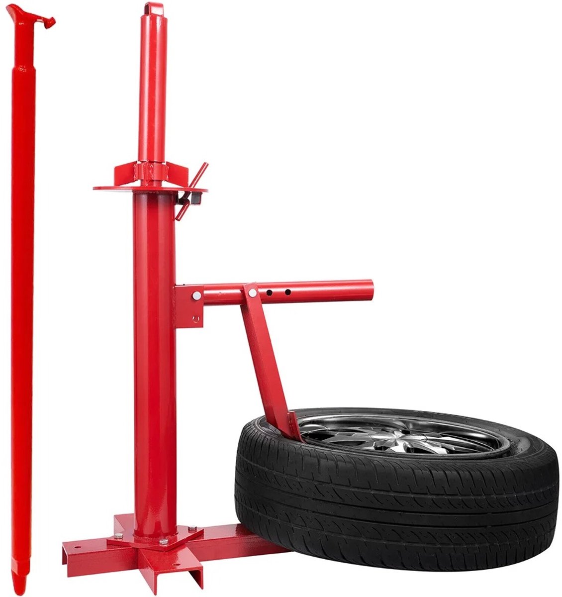 Venzor - Handmatige Bandenwisselaar – Universele Bandenwisselaar voor Auto - Motor & Camper – 6–24 inch – Rood
