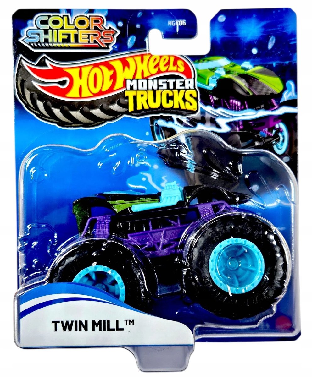 Hot Wheels Monster Jam Color Shifter truck Twin Mill- monstertruck 9 cm schaal 1:64