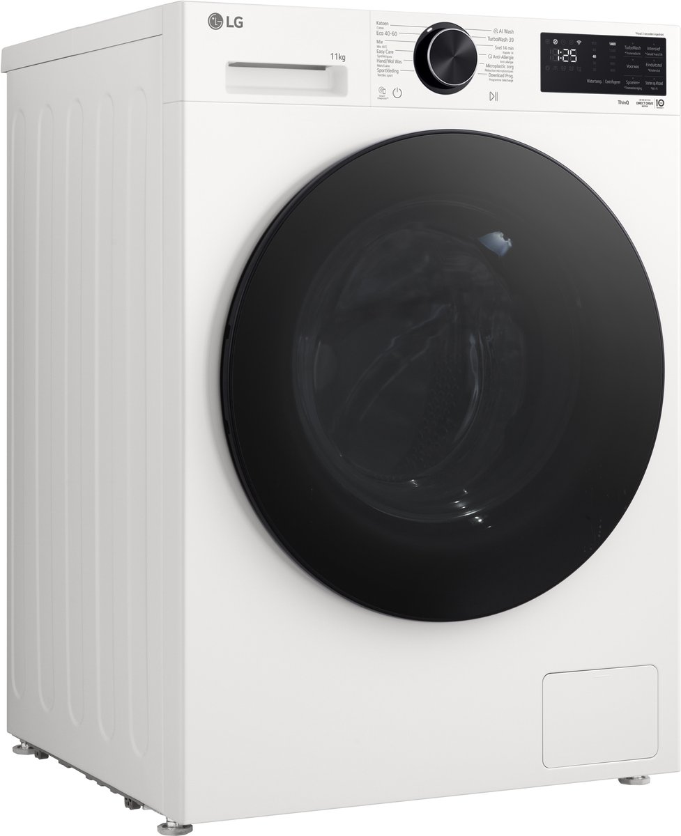 LG F4X5011TWB wasmachine 11 kg met AI DD voor betere stofverzorging, TurboWash360˚ voor snel en grondig wassen in ca. 39 min, Steam verwijdert allergenen en bacteriën, ThinQ slimme bediening en stille, duurzame Inverter Direct Drive. Energieklasse A thumbnail 3
