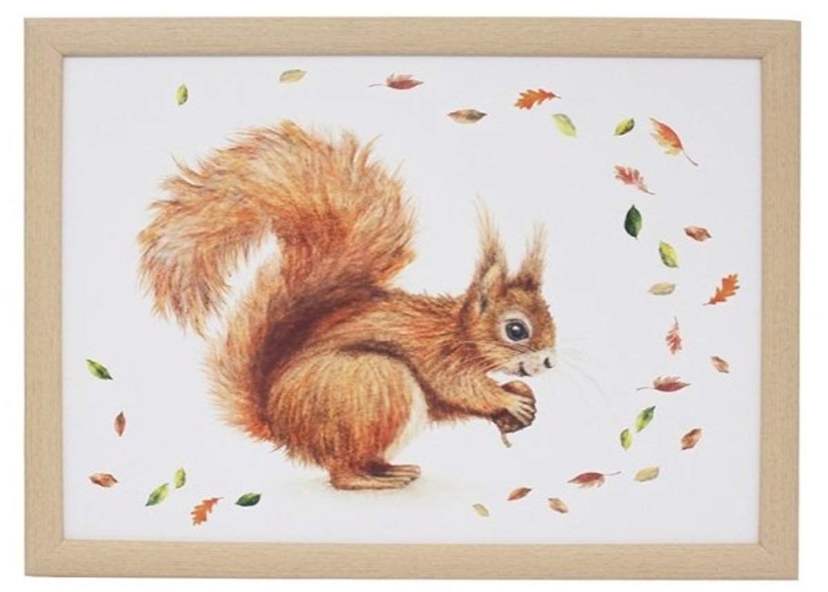 Cosy Creations- Laptray - Schoottafel - Schootkussen - Laptoptafel - Dienblad met kussen - eekhoorn- 44x33x6 cm
