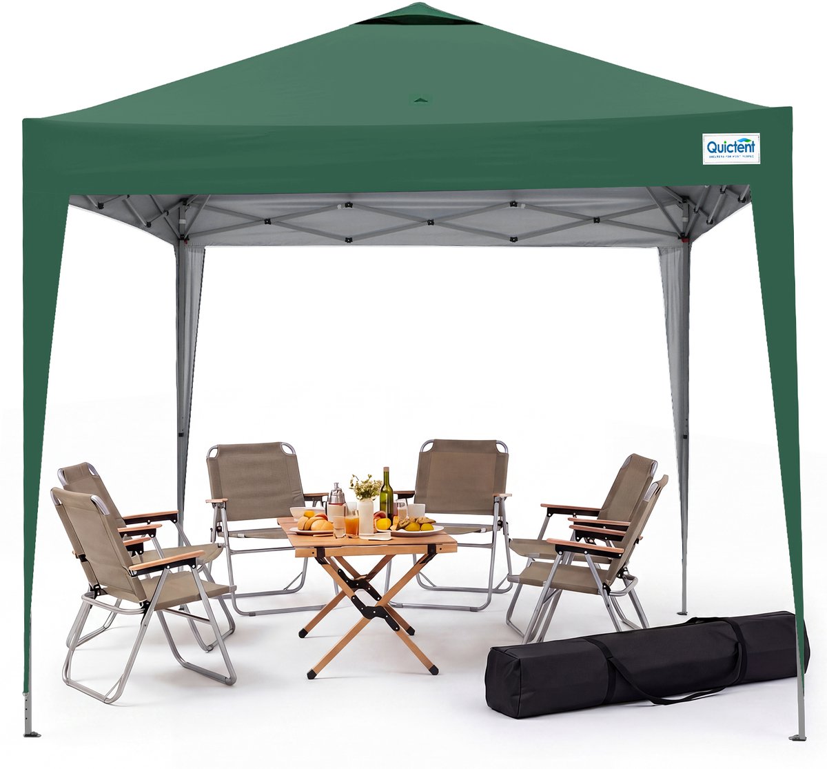 Quictent Waterdicht Vouwbare Partytent 3x3m – Pop-Up Partytent met UV 50+ – Groen