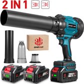 ONEVAN Accu Bladblazer - Stofzuiger - 2-in-1 - luchtsnelheid 350 km/u - Borstelloze Bladblazer - Handstofzuiger - Draagbare Stofblazer - voor Bladeren en Tuinafval, Auto