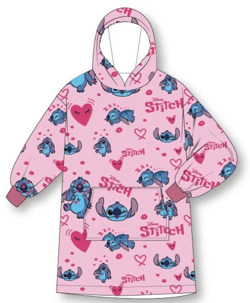 Disney Lilo & Stitch Hoodie Fleece Deken - Volwassen - One Size - Polyester