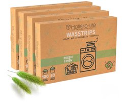 Wasstrips - Fresh Linen 400 Wasbeurten Incl. Wasverzachter – Wasmiddel Wasdoekjes – Wasmiddeldoekjes - Vegan