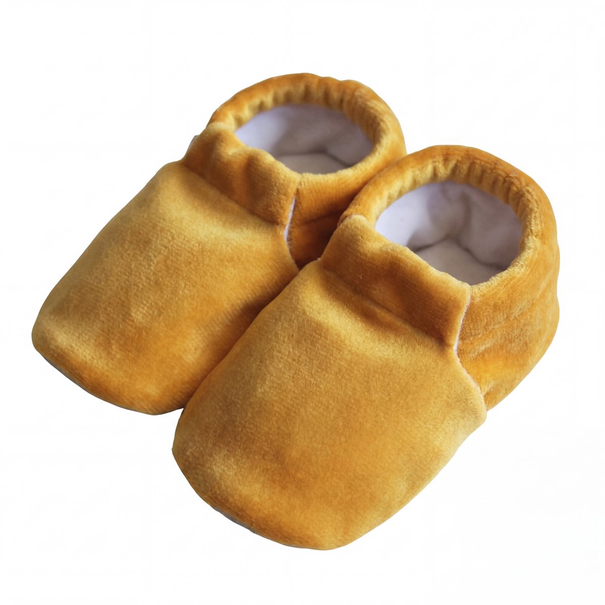 ZOMER Baby Slofjes, Pantoffels, Sloffen, Zacht Katoenen - Mosterd Fluweel EU 24-25
