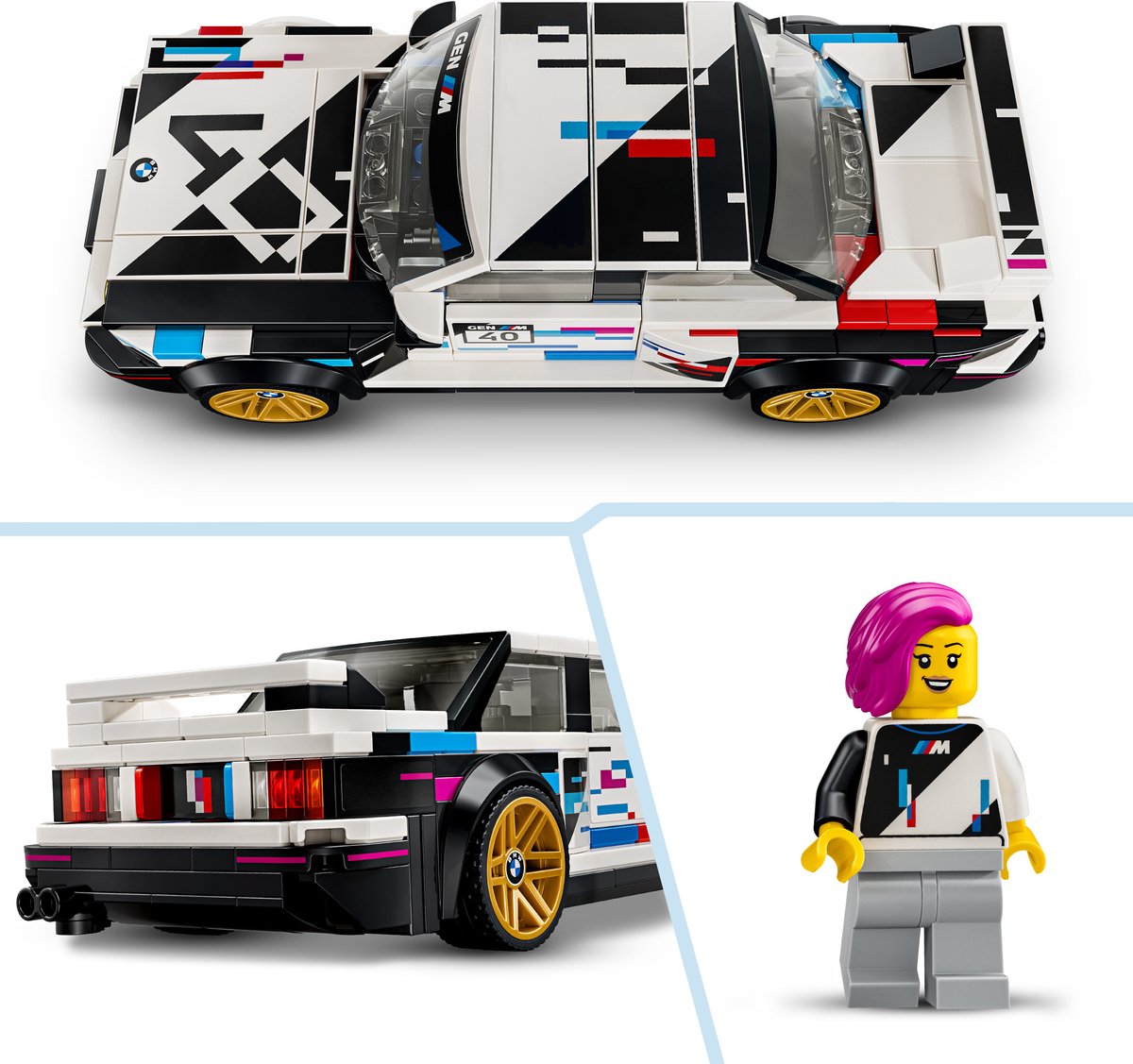 LEGO Speed Champions BMW M3 (E30) Auto Bouwpakket voor Kinderen en Kinderkamer Decoratie 77263 — afbeelding 6
