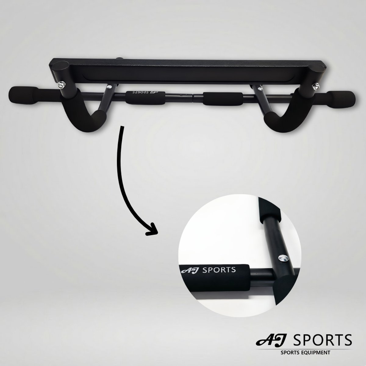 AJ-Sports Pull up bar - Pull up - Pull up station - Pull up Bar Deur – Deurrek voor Optrekken – Telescopisch – Optrekstang Deurpost - Fitness thumbnail 3