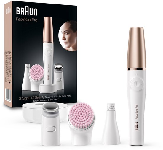 Braun FaceSpa Pro 912 Gezichtsepilator - Wit/Brons