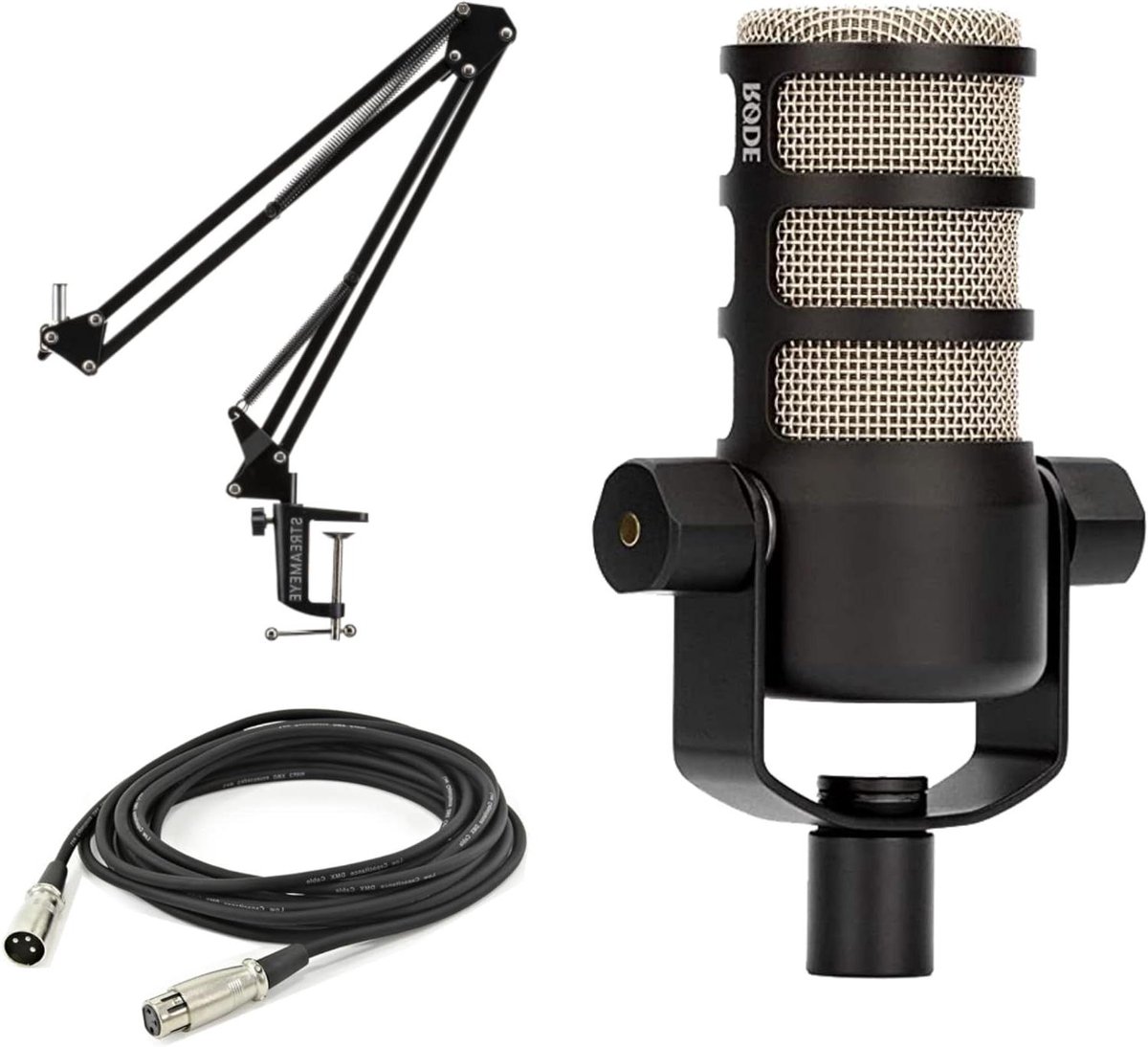 Dynamische Microfoon - Podcast Microfoon - Stem Opnemen - Uitzendkwaliteit - 6 Pond - Zwart