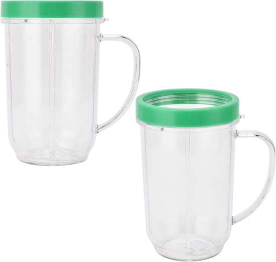 Blenderbeker Vervanging - Reservebeker Mixer - Sap Maken - Voedselveilig PP Materiaal - 16Oz - Groen — afbeelding 2
