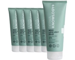DermaKnowlogy+ - MD02 Lipid Light Balm - 6 x 200 ml - Beschermende Vetcrème voor Droge, Gevoelige en Kwetsbare Huid
