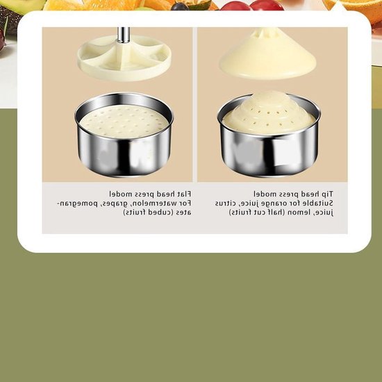 Multifunctionele Handpers voor Citrusvruchten - Sinaasappel, Citroen, Limoen, Granaatappel en Grapefruit Juicer met RVS Design — afbeelding 4