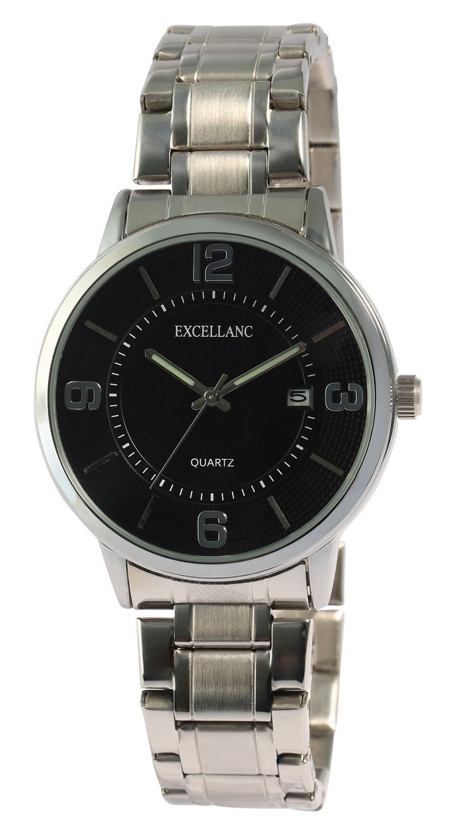 EXCELLANC Herenhorloge metaal Datumsweergave