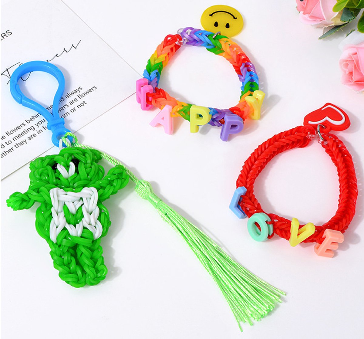 Joyage Armbandjes maken meisjes – 8000 stuks Loombandjes set - Armbandjes maken kind knutselpakket meisjes speelgoed meisje 6 jaar 7 jaar 8 jaar 9 jaar Knutselen bracelet making kit Sieraden maken meisjes - Armbanden maken kinderen knutselen meisjes — afbeelding 2