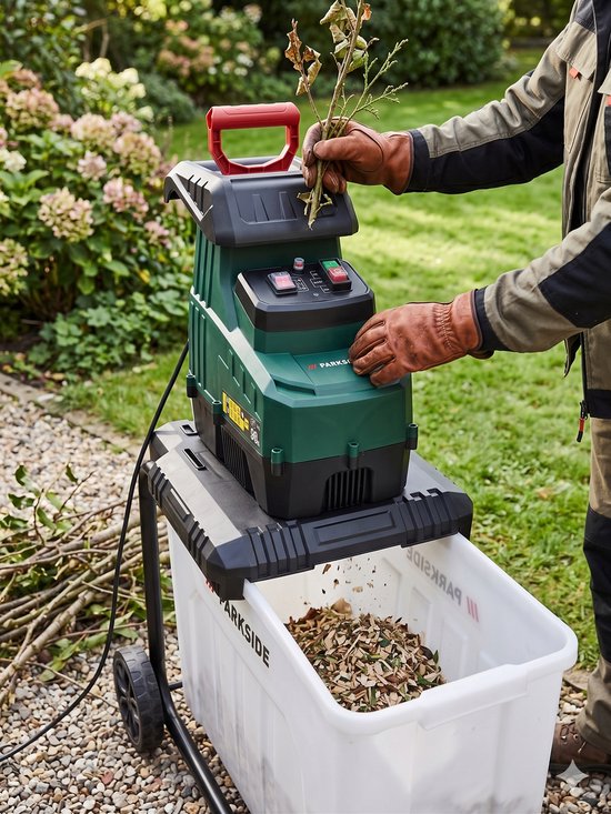 Parkside Elektrische hakselaar - Krachtige 2800 W Motor - Met veiligheidsvergrendeling - Opvangbak 56 L van Merkloos	 — afbeelding 4
