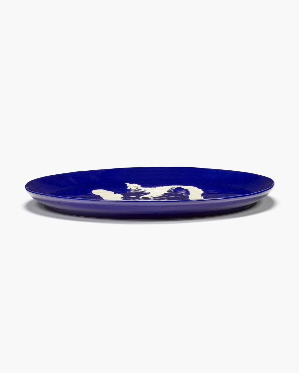 Serax - Ottolenghi Feast - Serveerschaal L - Donkerblauw/Wit - 44 Ø