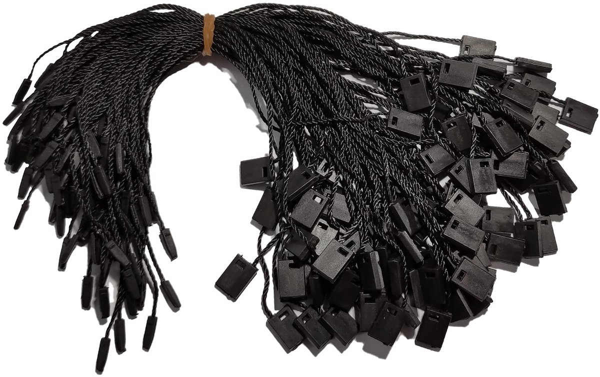 Allecto - Labelketting om op te hangen - Katoenen etiketten - 1000 stuks - Duurzaam gebruik - Handig voor kleding en knutselwerk - Eenvoudig te geb...