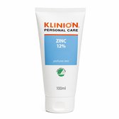 Klinion® Zinkzalf 12% 100 ml – Parfumvrij – Voor Geïrriteerde Huid – Beschermend & Verzachtend – Baby