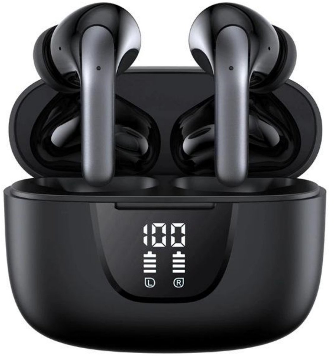GELLDG Bluetooth-koptelefoon - Draadloze In-Ear Hoofdtelefoon - Speeltijd met LED-display, HiFi Stereo Geluid, IPX7 Waterdicht - Geschikt voor Sport en Dagelijks Gebruik - Kunststof