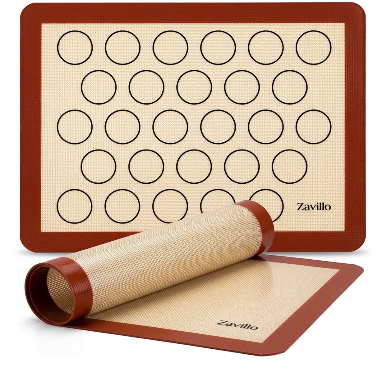 Siliconen Bakmat – 2 Stuks – Met én zonder Cirkels – Extra dik 0.7mm – Deegmat & Ovenmat – Herbruikbaar Bakpapier