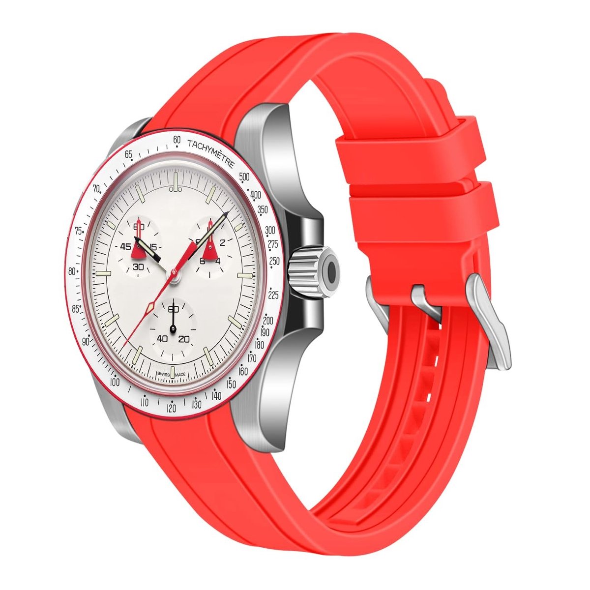 MTTProducts - Silicone Horlogeband - Sportieve Vervangband - 20mm - Zacht Rubber - Universeel - Voor Man en Vrouw - Diverse Kleuren