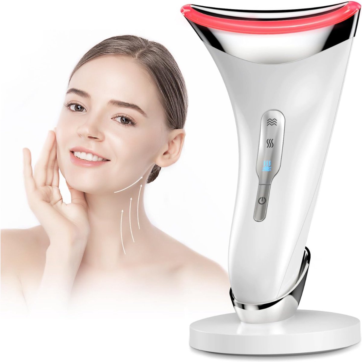 RUX® Gezichtmassage Apparaat - Gezichtsmassage Apparaat - Gezichtmassage Apparaat Elektrisch - Wit - 17cm x 17cm x 6cm