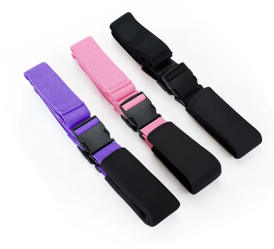 Dans Stretch Band – Yoga Riem - Stretch Band voor Flexibiliteit – Pilates en Gymnastiek Trainingsband voor Rek- en Strekoefeningen voor Volwassenen en Kinderen - Zwart — afbeelding 3