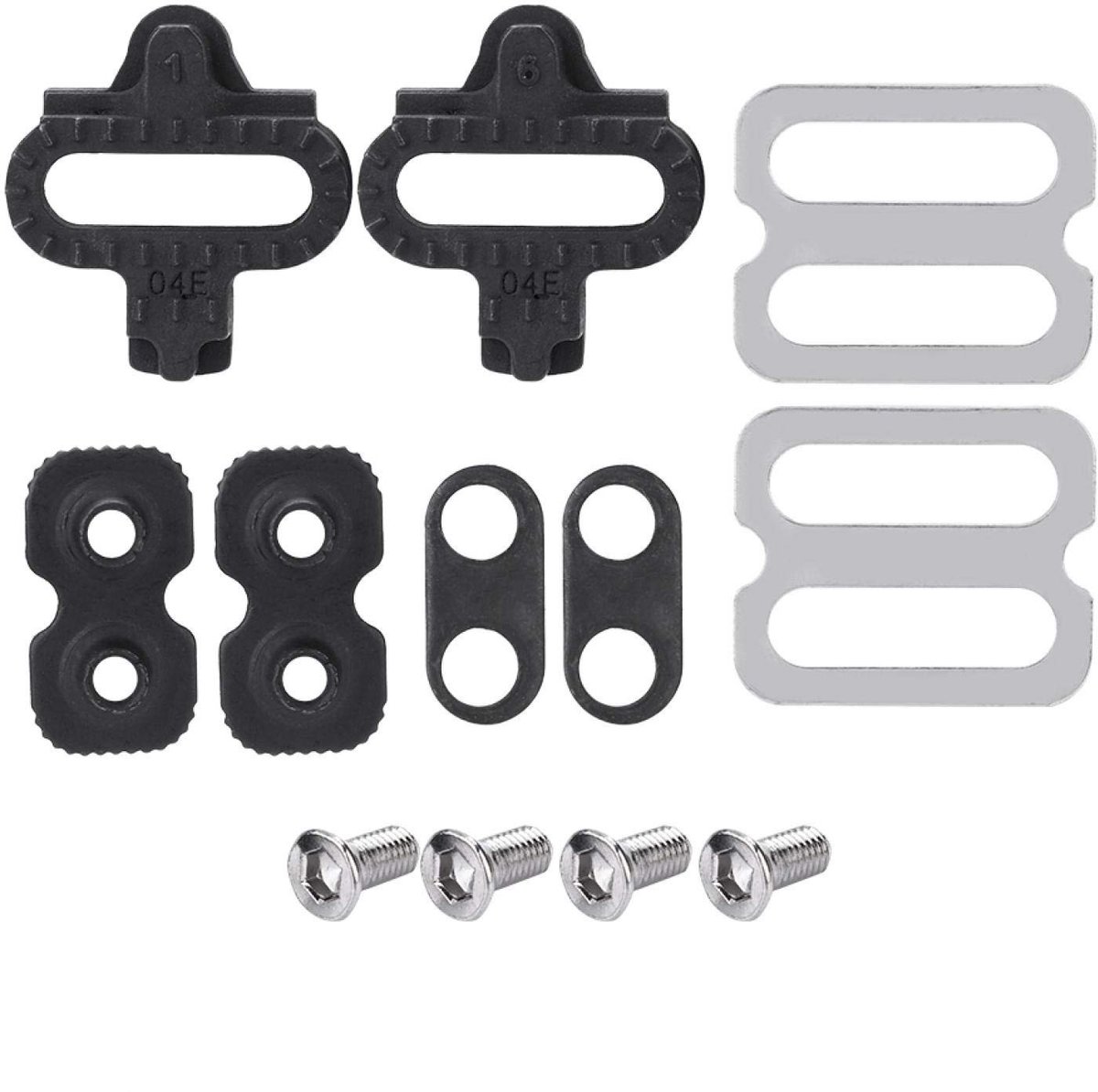 Allecto - Racefiets Indoor Cycling Schoenplaatjes Set - Compatibel met Shimano Pedalen - Stevig en Duurzaam - Voor Mountainbikers - Inclusief beves...