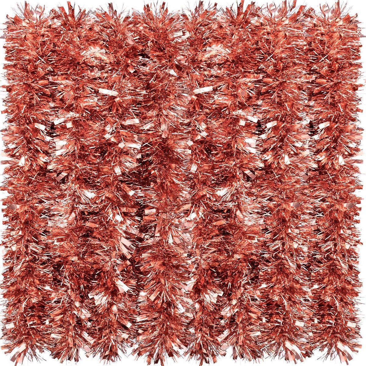 Allecto - Kerst klatergoud slinger - Glanzende metalen slinger - 39,4 voet - Roségoud - Decoratie voor kerstfeest - Geschikt voor binnen en buiten