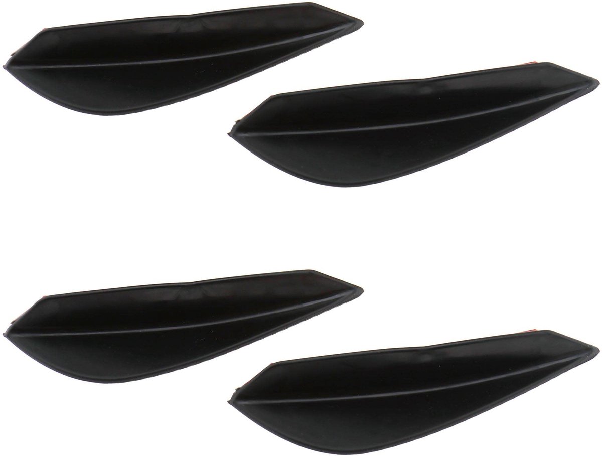 Allecto - Car Front Bumper Spoiler Set - Duck Wings - Hoogwaardige Bescherming - Carbon Fibre Look - Bumper Accessoires - Voor Auto's - 4 Stuks