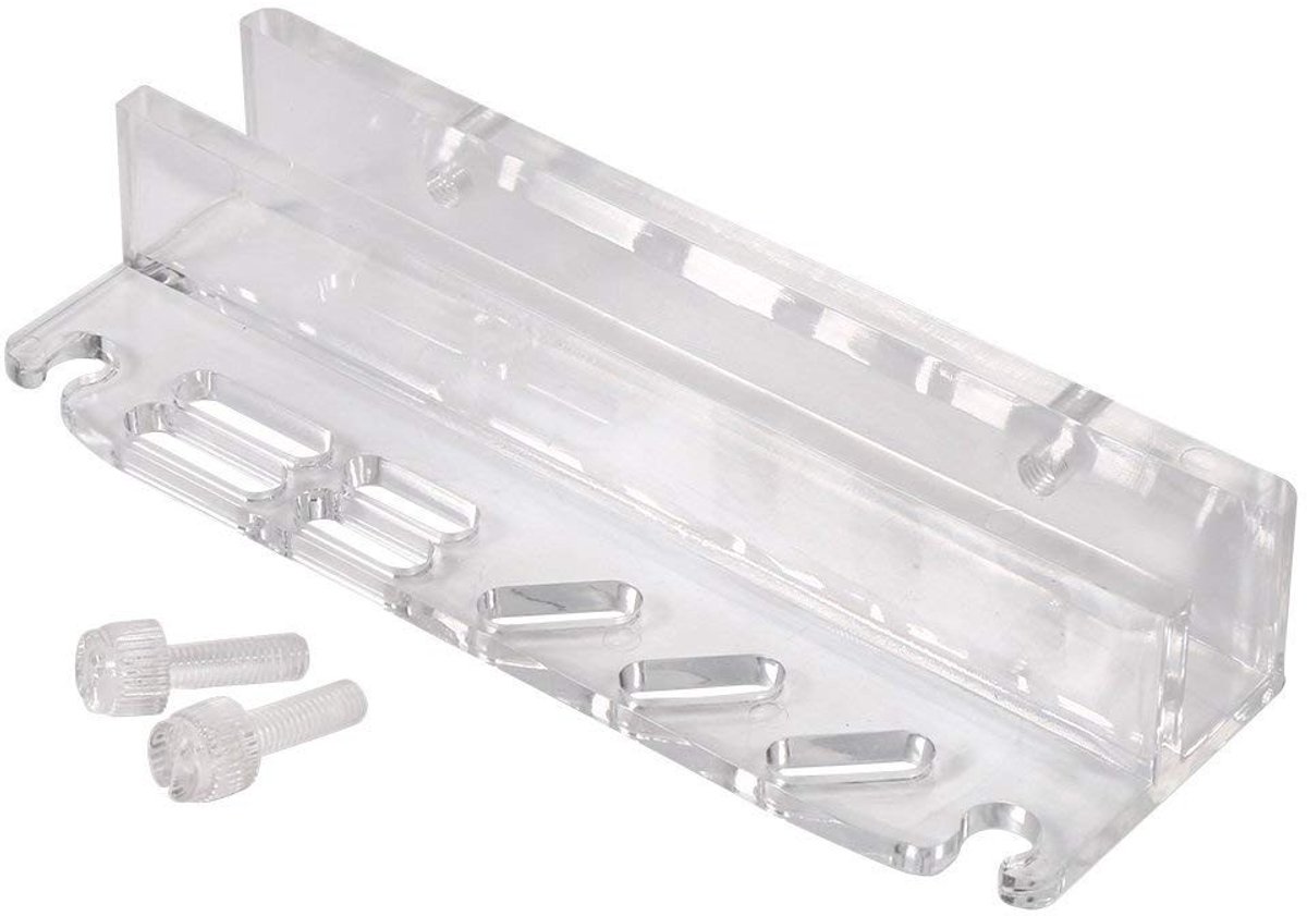 Allecto - Aquarium Tool Holder - Onderhoudsaccessoires - Transparant - Opslag voor Aquariumtools - Handig voor Aquarianen - Inclusief schroeven