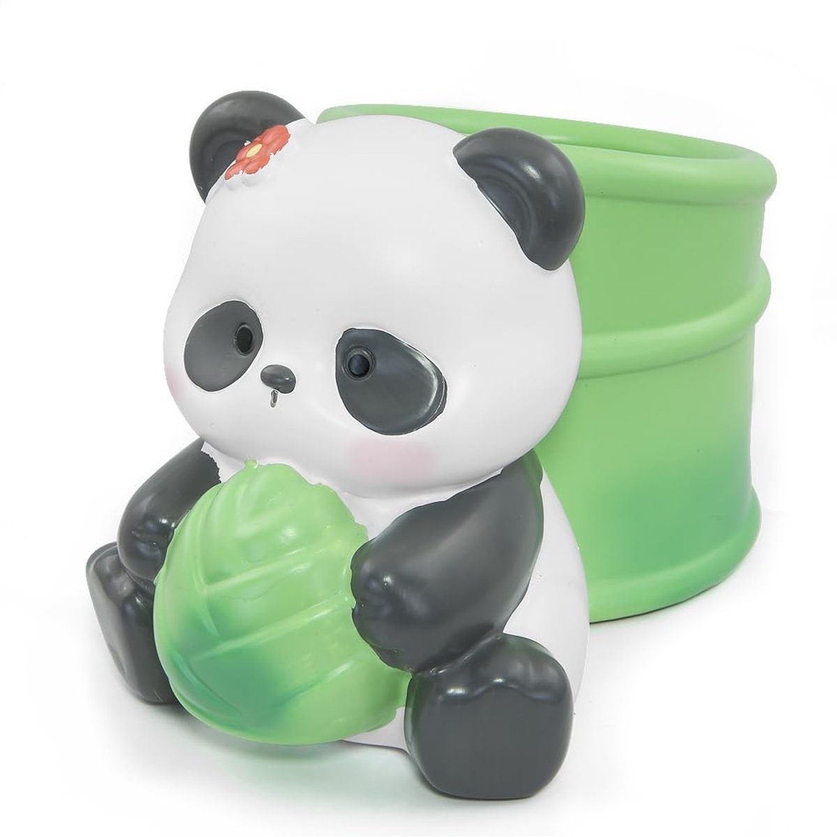 Allecto - Panda Penhouder - Schattig en praktisch - Tafelbladmontage - Voor pennen en potloden - Perfect voor kantoor en school - 10D x 11W x 17H cm