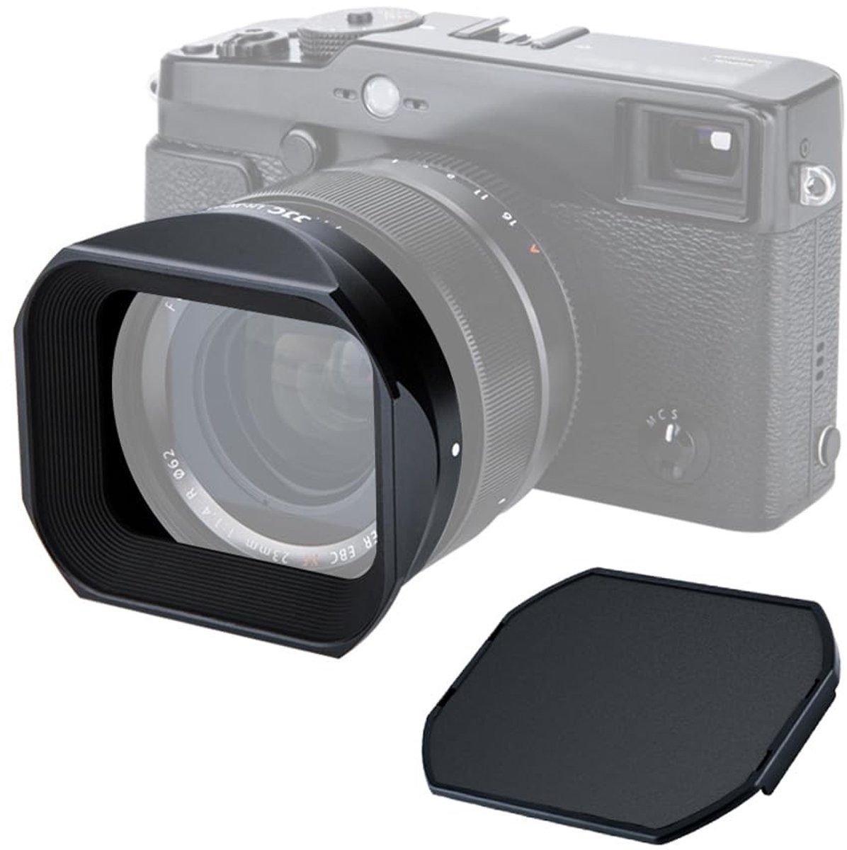 Allecto Black Lens & Hood Cap Kit - Lensbescherming - Zwart - Geschikt voor Fujifilm XF 23mm R en 56mm R - Voorkom ongewenst licht