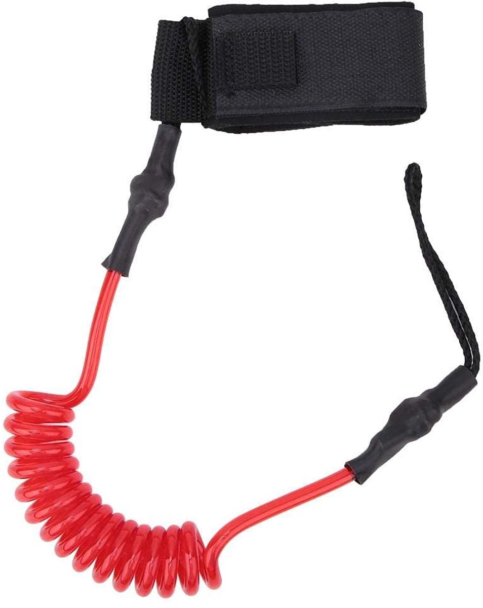 Allecto - Surfen - Stand Up Paddle Board - Flexibele enkelband - Rood Wit - Surfboard leash - Lichtgewicht en comfortabel - Geschikt voor mannen en...