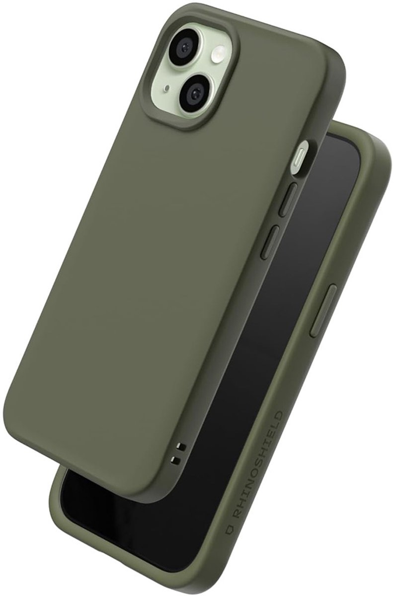 Rhinoshield, Hoesje Geschikt voor Apple iPhone 15 Model SolidX Compatibel met Draadloos Opladen, Olijfgroen