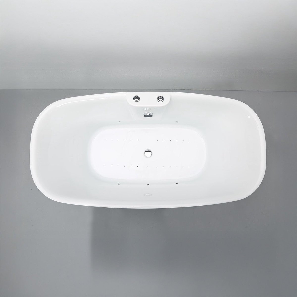 Vrijstaand Whirlpool Bad Tao Bulle 170 x 80 x 65 cm – Luxe Ovaal Bubbelbad van Acryl, Indoor Jacuzzi, Spa Ligbad met Gepolijste Afwerking, Modern Wellness Badkamer Bad Wit – Vermissen