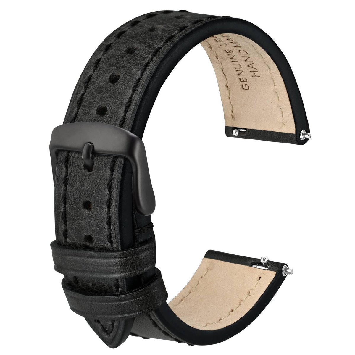 NTHProducts - Vintage Leather Watch Band - Quick Release - Premium Kalfsleer - 18mm 20mm 22mm - Stijlvolle Horlogeband - Geschikt voor Mannen en Vrouwen