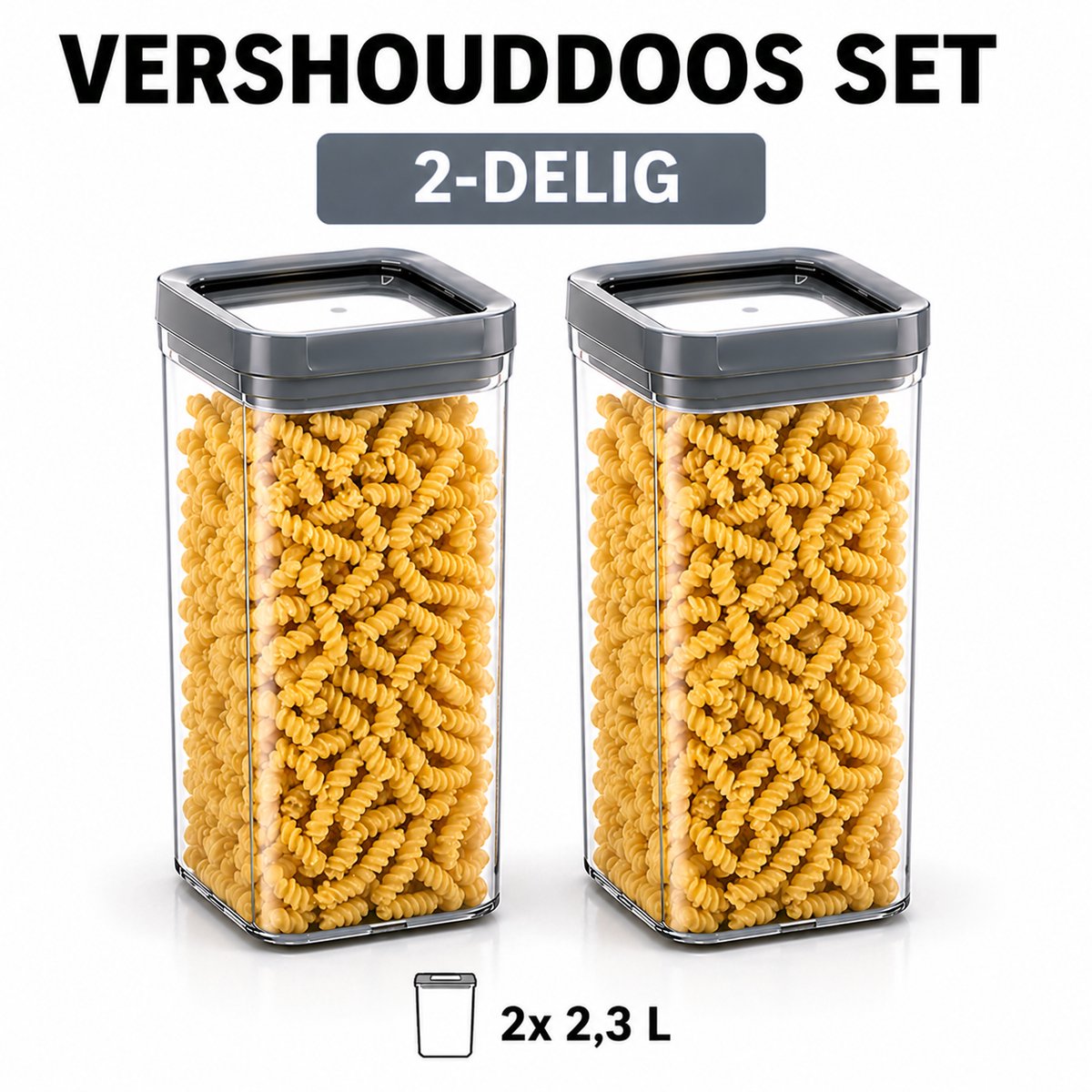 Curver - 2x Vershouddoos - 2,3 L - Dry Food Storage