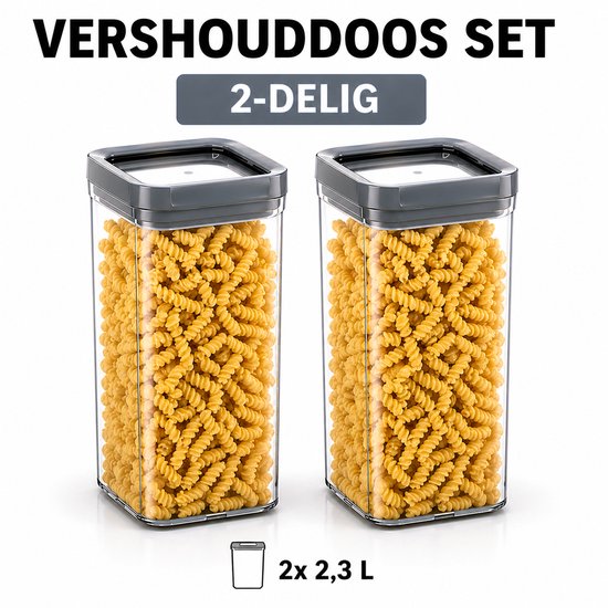 Curver - 2x Boîte de conservation - 2,3 L - Dry Food Storage