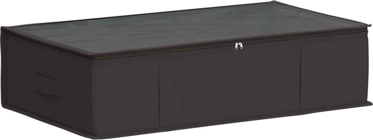 vidaXL - Opbergdoos - met - transparant - bovenraam - Antracietkleurig