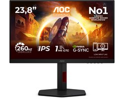 AOC G4 24G4ZR - Full HD IPS Gaming Monitor - 240hz - 260hz OC - G-Sync Compatible - 24 inch
