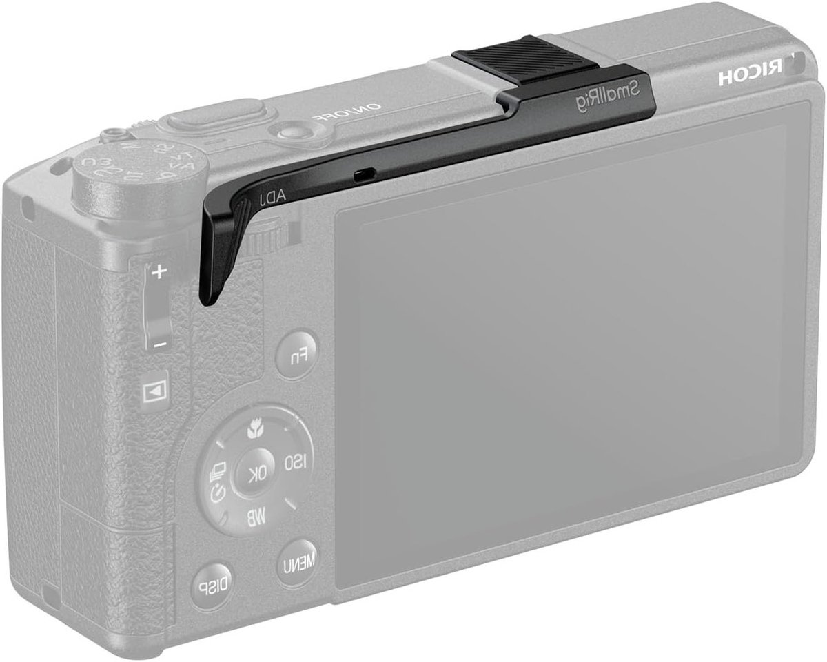 Thumb Grip met Hot Shoe Cover voor RICOH GR IV - Ideaal voor Fotografie, Stabiliteit en Comfort