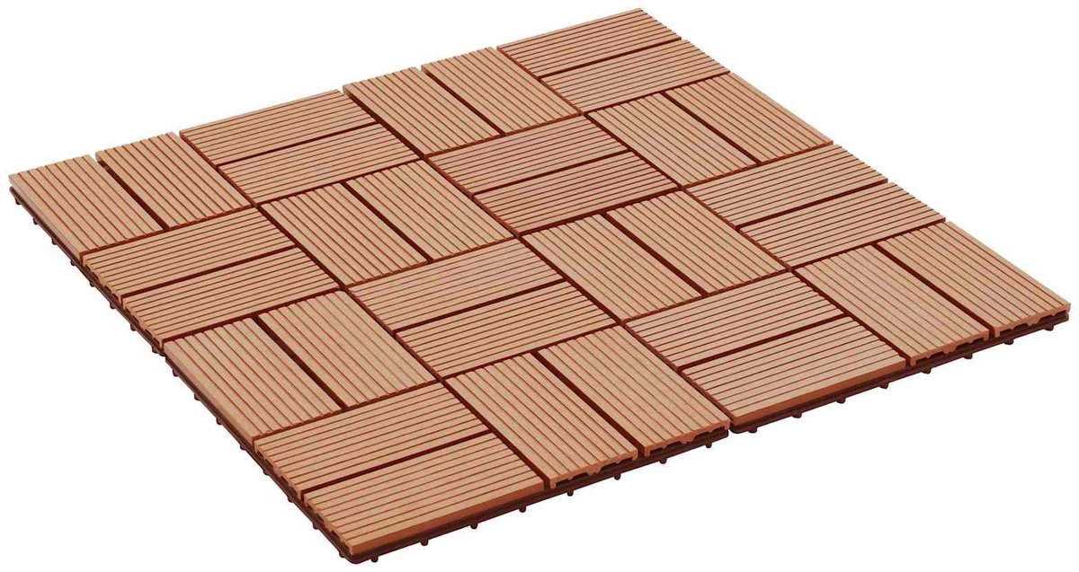 vidaXL - Terras - Tegel - 22 - pcs - Teakhout - 30 - x - 30 - cm - WPC